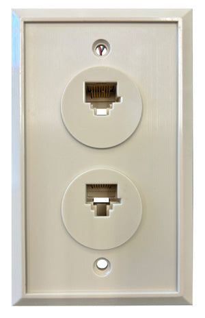 12-236-1 PLAQUE DOUBLE ENCASTRÉE MT 8P/8C