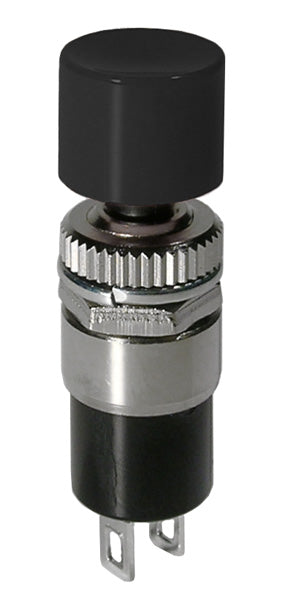 44-571-0 BOUTON-POUSSOIR SPST MOM 1A N/C NOIR