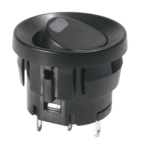 46-104-0 SPST RND ROCKER LED JAUNE 5A/125V