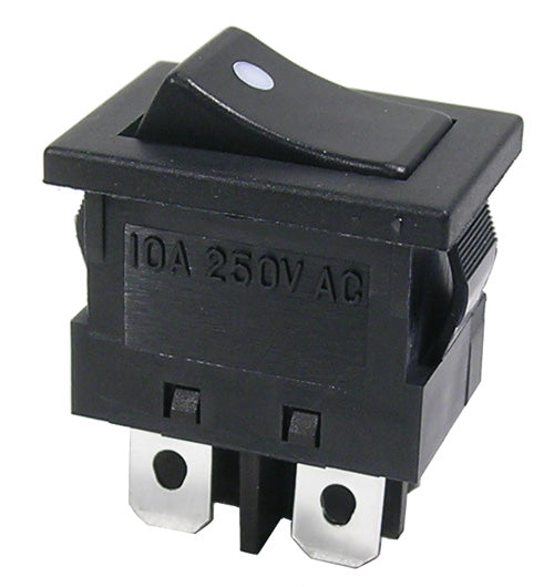 Interrupteur à bascule DPST 46-150-1, point blanc, 10 A/250 V CA