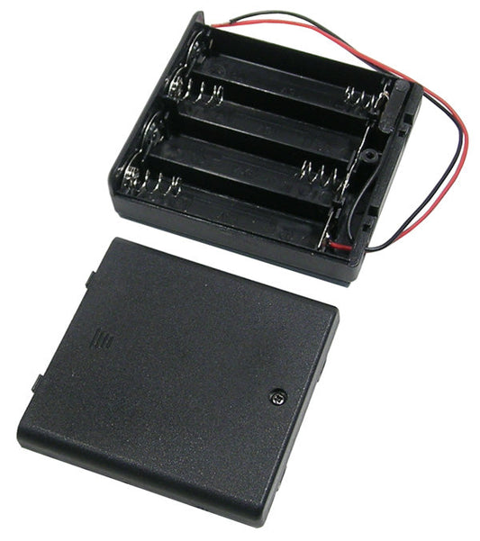 57-349-1  BATT HOLDER 4 'AA' W/WIRE/SWITCH (1)