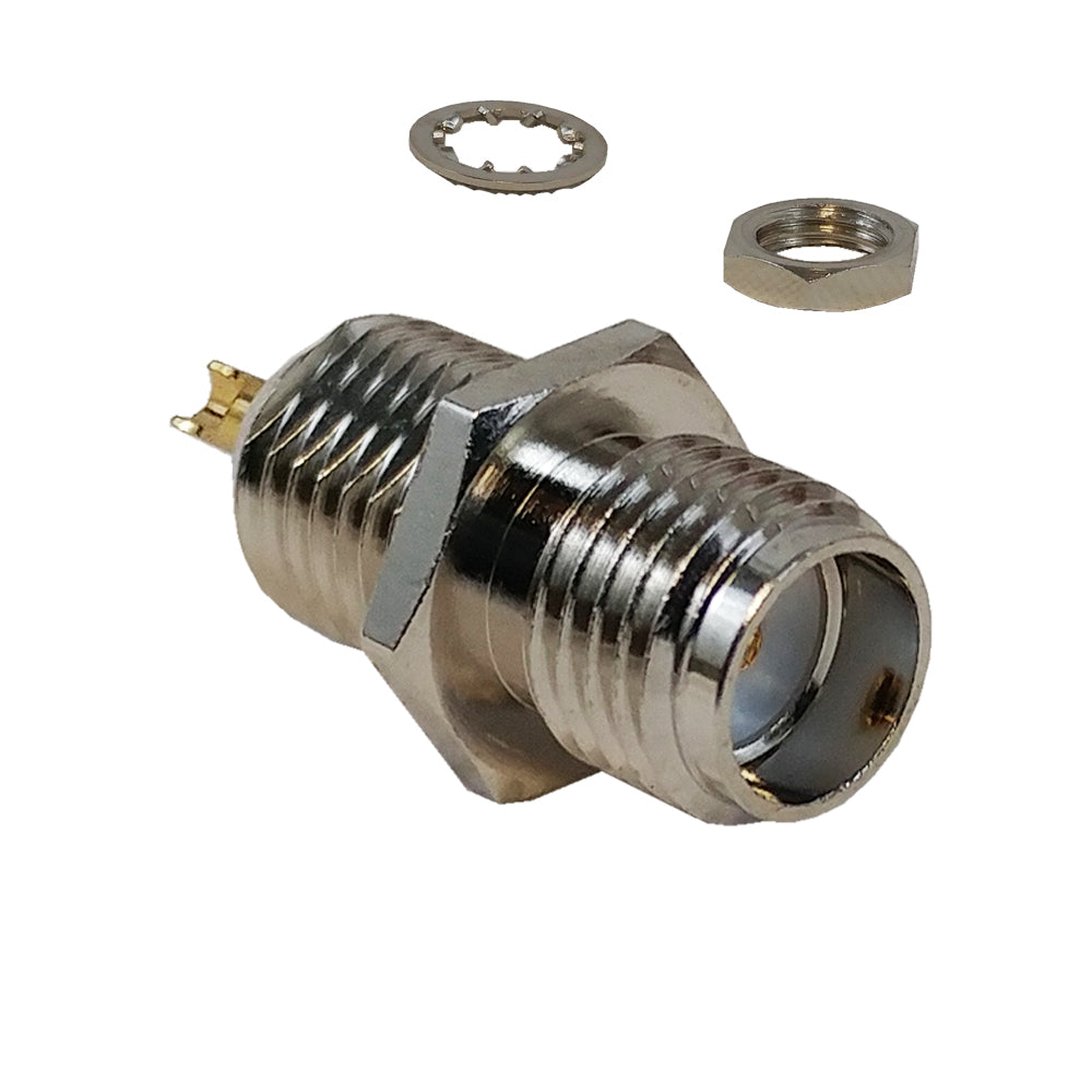 SMA Female Bulkhead Solder Connector (Rear Mount)