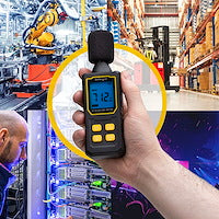 Handheld Digital Sound Meter w/Large LCD, Noise/Decibel Level Reader D130-DECIBEL-METER