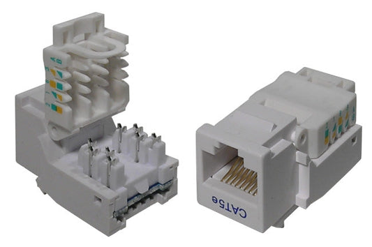 13-111E-0  CAT5E KEYSTONE JACK WHITE