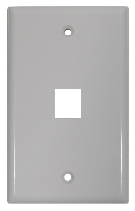 13-131-0  SINGLE FLUSH MT PLATE WH  FOR KEY JACK