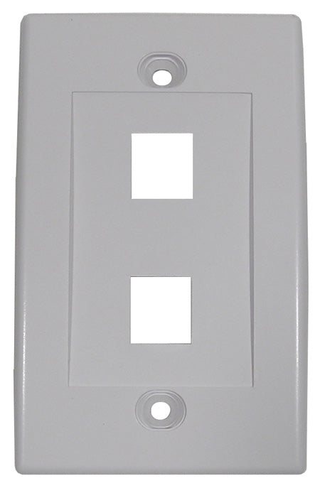 13-132-0  DOUBLE FLUSH MT PLATE WH  FOR KEY JACK
