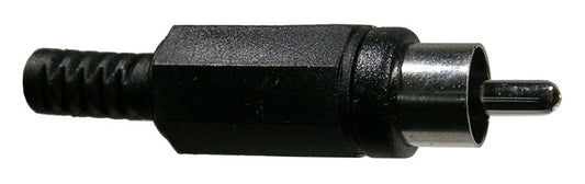24-111-0  RCA PLUG BLACK WITH S/R