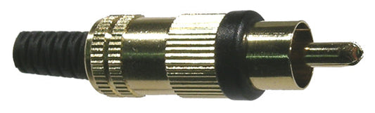 24-121-0  GOLD RCA PLUG BLACK