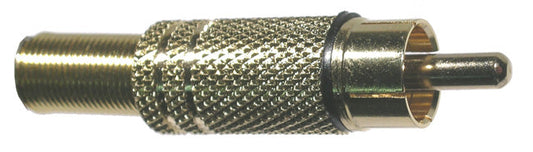 24-124-0  RCA PLUG METAL BLACK