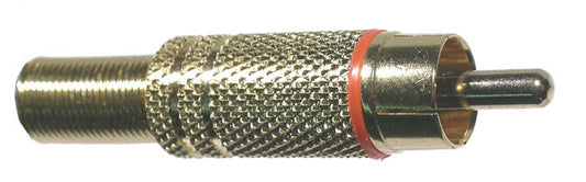 24-125-0  RCA PLUG METAL RED