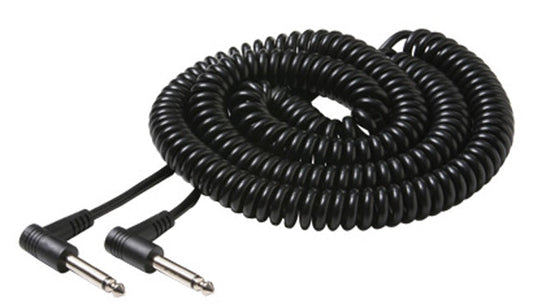 28-976-0  25' coiled 1/4 plug to 1/4" plug mono R/A