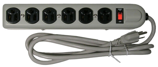 31-062-1 BARRE D'ALIMENTATION À 6 PRISES CSA CORDON MÉTAL 6 PI