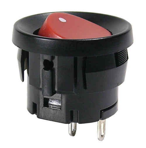46-101-0  SPST RND ROCKER ON-OFF 5A/125V RED/DOT