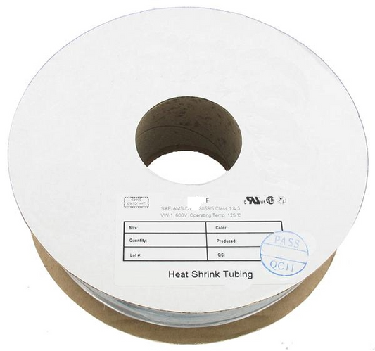 Gaine thermorétractable flexible 47-106100-BK, 7,9 mm (0,3125 po), 2 pour 1, noire, 30,5 m (100 pi)