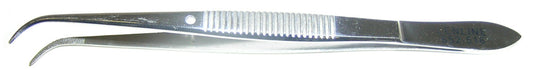 84-129-0  4 3/4" CURVED TWEEZER S/S
