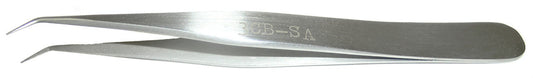 84-144-1  4 1/2" BENT NOSE TWEEZER S/S