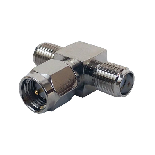 Adaptateur SMA mâle vers 2 x SMA femelles - T