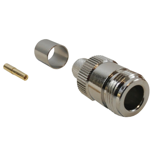 Connecteur femelle à sertir de type N pour RG8 (LMR-400) 50 ohms