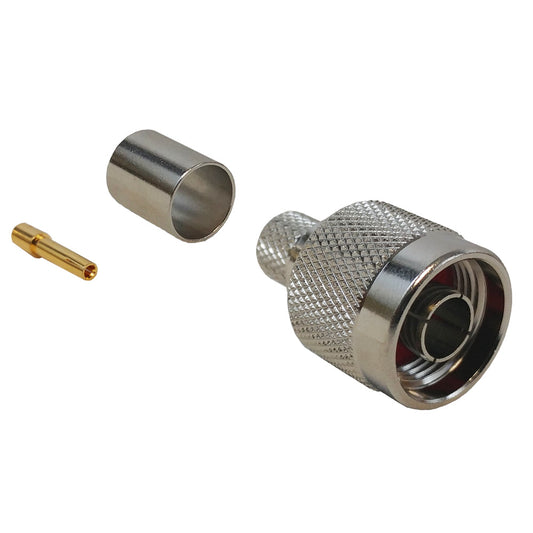 Connecteur à sertir mâle à polarité inversée de type N pour RG8 (LMR-400) 50 ohms
