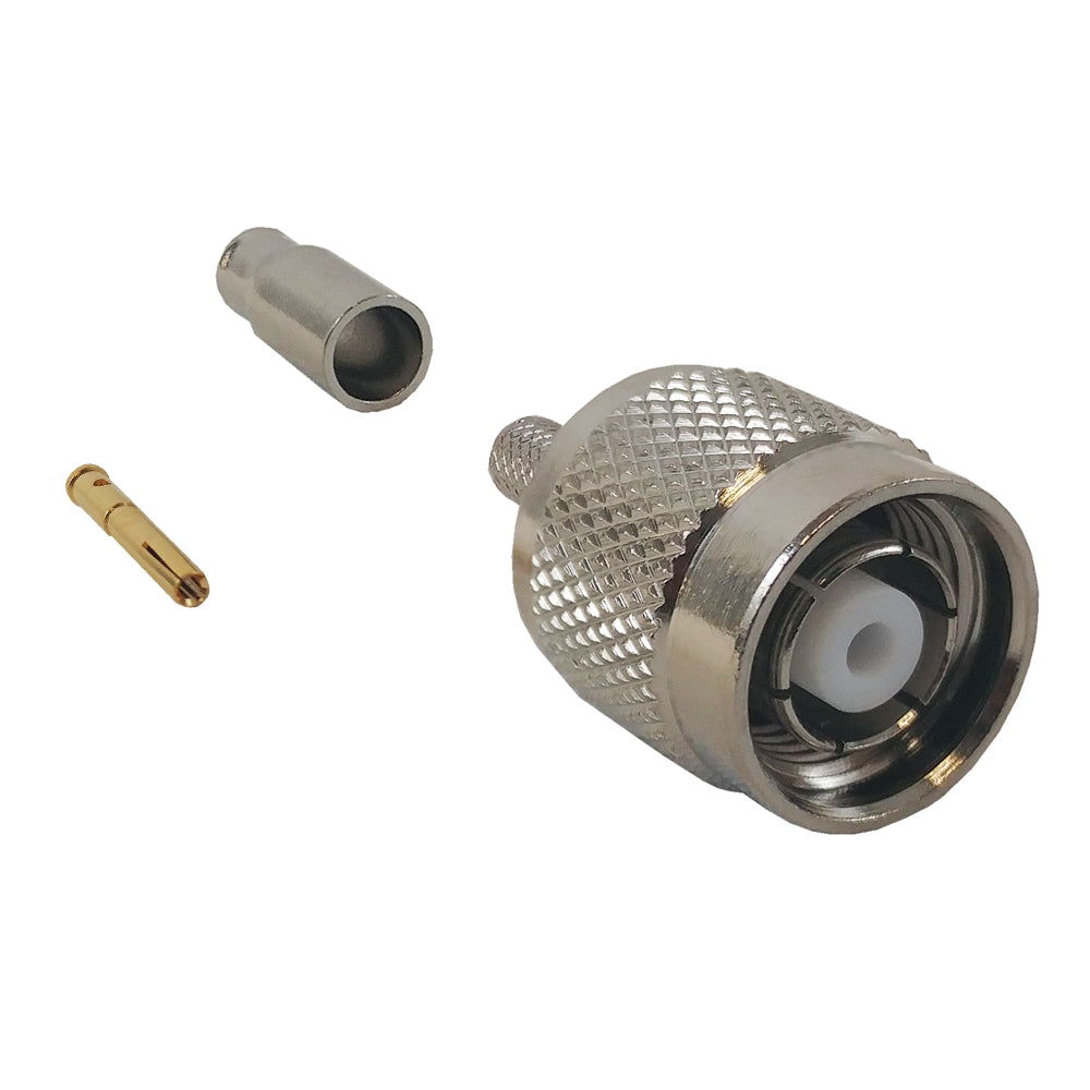Connecteur mâle à sertir TNC à polarité inversée pour RG174 (LMR-100) 50 ohms