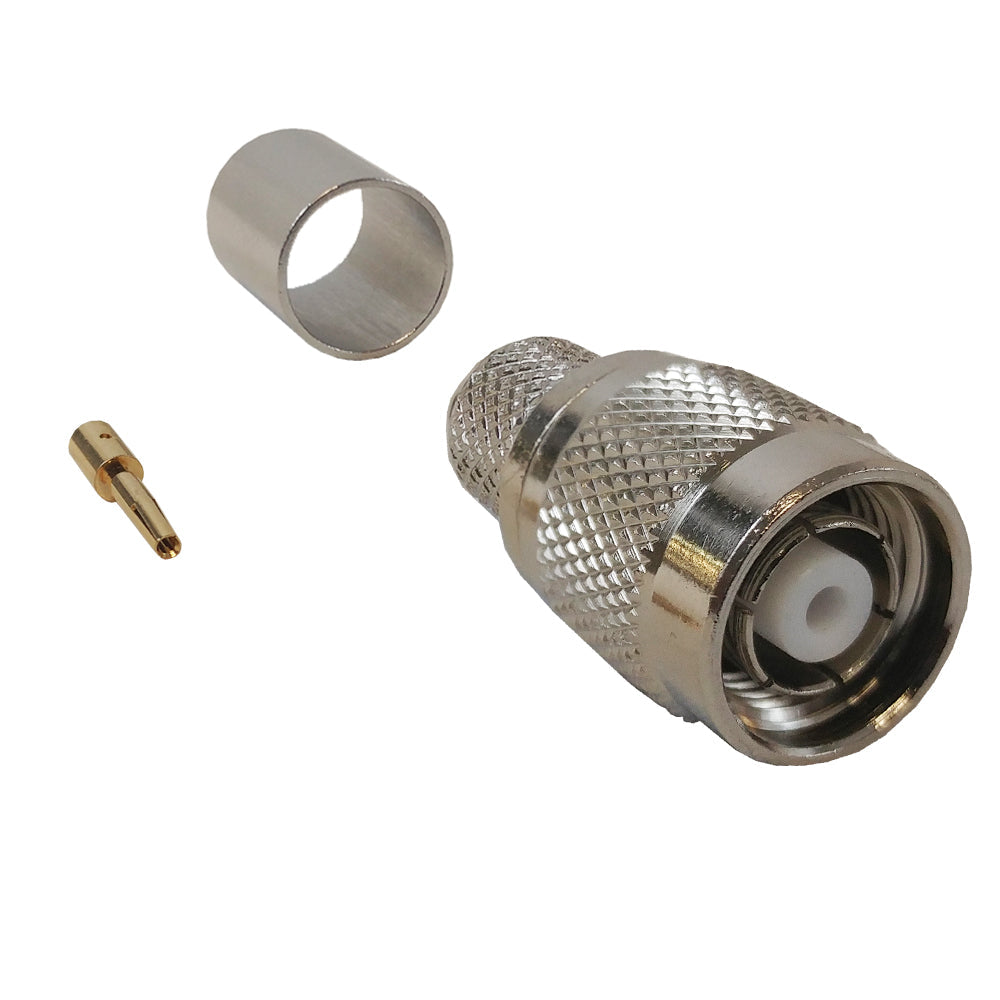 Connecteur mâle à sertir TNC à polarité inversée pour RG8 (LMR-400) 50 ohms
