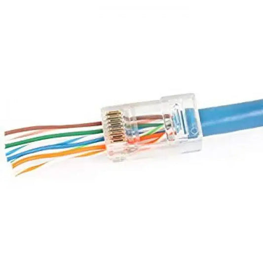 100 Pack of Pass Through CAT5e RJ45 Connectors